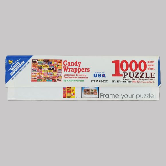 White Mountain Vintage Candy Wrappers 1000 Piece Puzzle 862C 24inx30in Pre-Owned - Picture 6 of 8